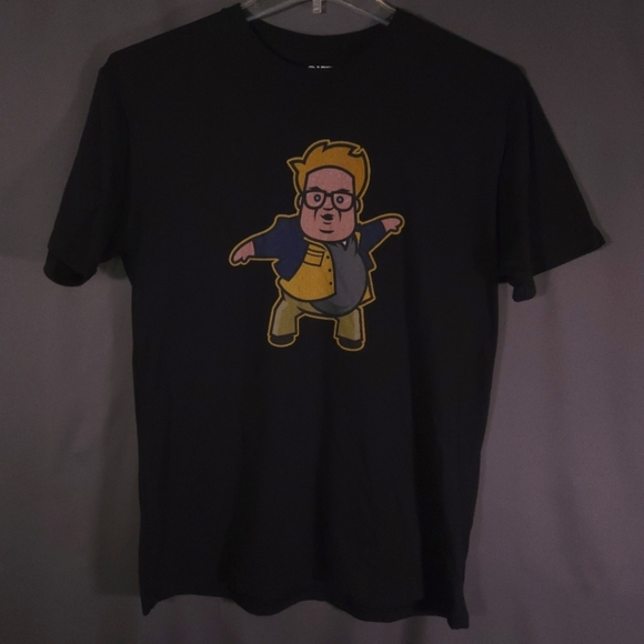 Chive Tees Chris Farley Fat Guy In A Little Coat Short Sleeve Black‎ Size Large - Picture 1 of 5